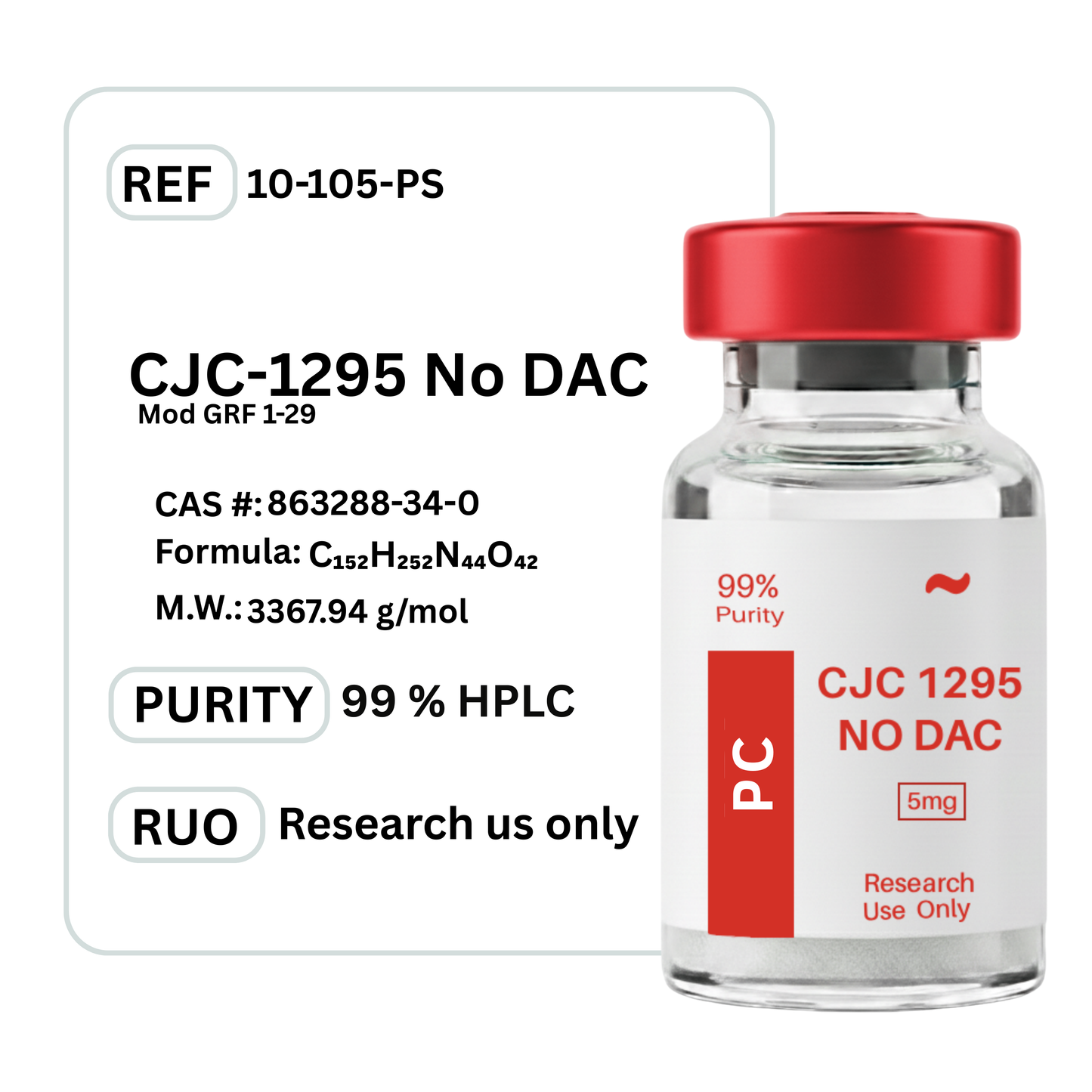 CJC-1295 (No DAC) - Premium Research Peptide